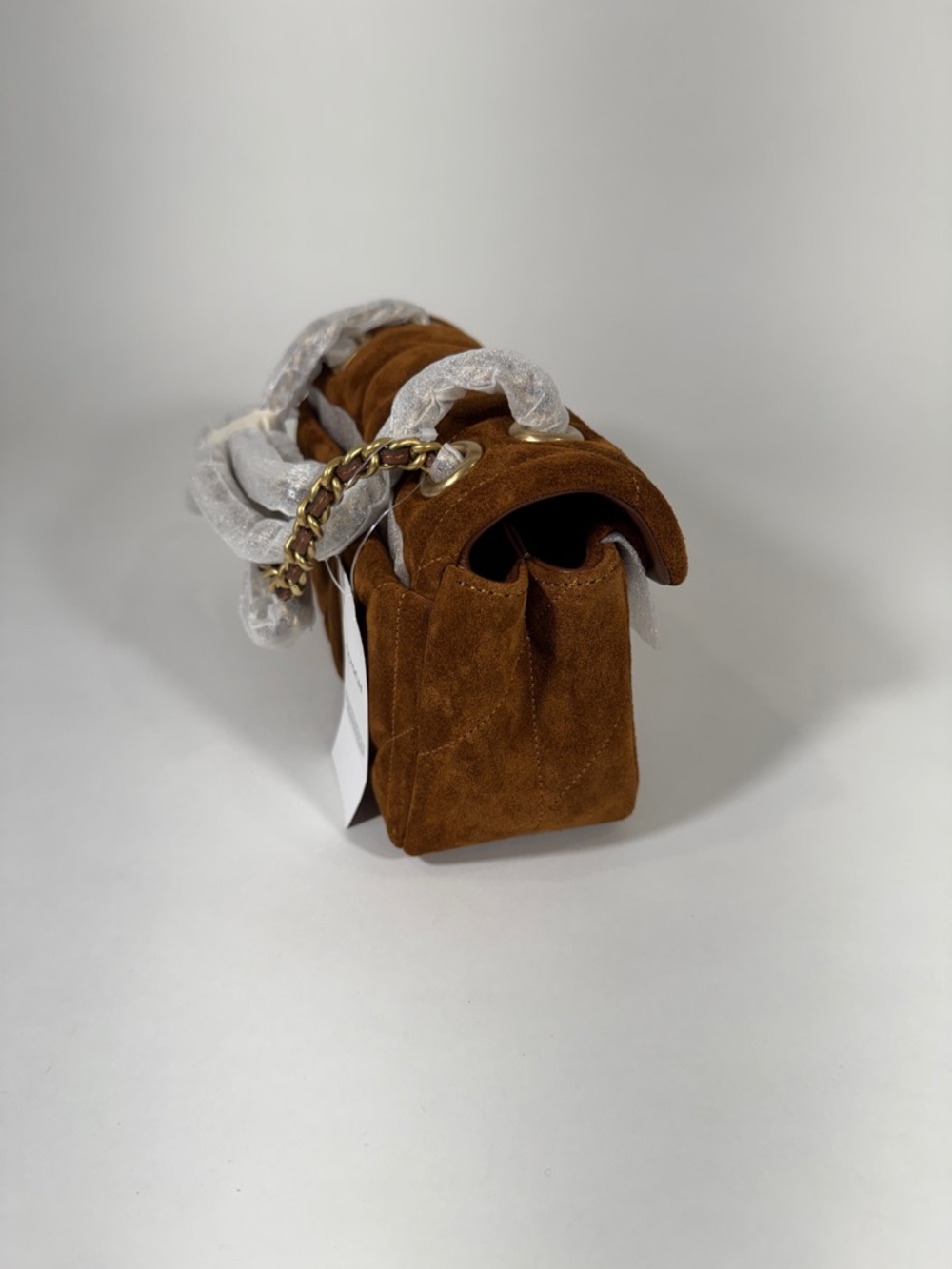 Coach Tabby 20 Suede Quilted Shoulder Bag in warm brown with Gold Hardware - Picture 6 of 6